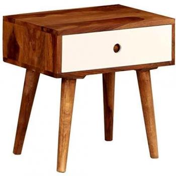 Solid Sheesham Wood Bedside Chest 45x30x45 cm