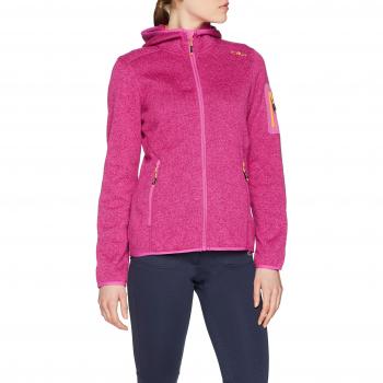 CMP Damen Kapuze Fleece-Jacke in Borgogna Hot Pink – S. 42