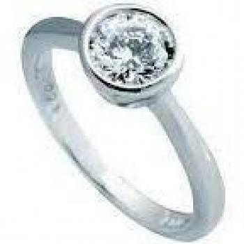 Anillo de Plata Diamonfire con Circonita 7mm