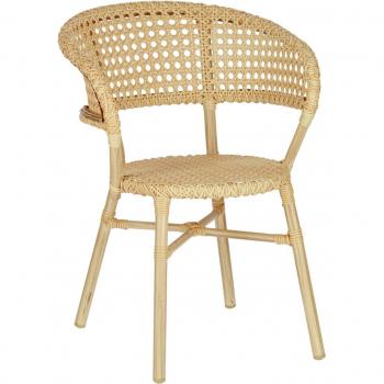 VEGA Gussago Stuhl (Armlehnen) – Natur, 57x60x78 cm – Packung aus 2