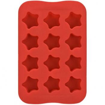Silicone Mold Tray for 12 Star, Heart, Round, and Square Shapes