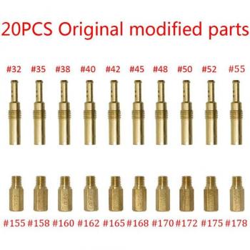 Conjunto Integral de 20 Partes de Carburador Principal Jet y Repuesto Jet Lento/Piloto para GY6 CVK T8WF