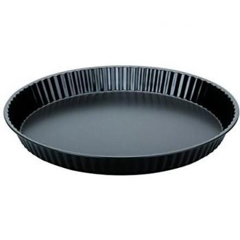 Molde rizado, 28 cm, con recubrimiento antiadherente de dos capas, color negro. Ibili