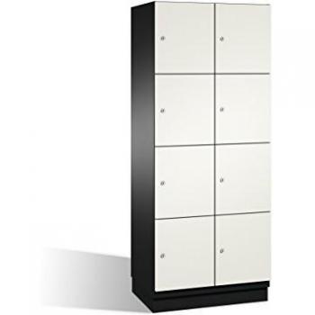 Cassettiera a scomparti per cambio con porte scorrevoli in PET