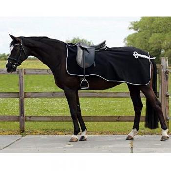 Black/Silver Fleece Horse Rug QHP