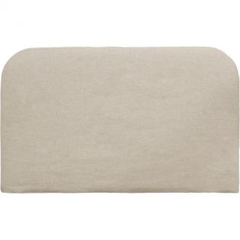 Tête de lit en lin beige 160x110cm, housse lavable