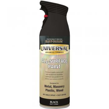 Rust-Oleum Universal Spray Paint Flat Black 400ml