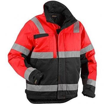 Blaklader Warnjacke Winter rot schwarz, XL