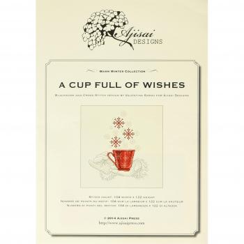 Cup full of wishes. Cross stitich and blackwork design (A)