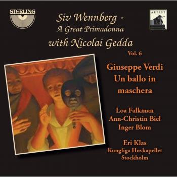Sir Wennberg : A Great Primadonna Volume 6, Verdi : Un Ballo In Maschera