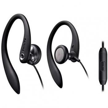 Auriculares Philips SHS3305BK con micrófono y diseño deportivo