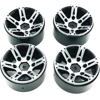 Juego de Llantas Beadlock 1.9 para Coche Teledirigido Traxxas Trx-4 (Negro)