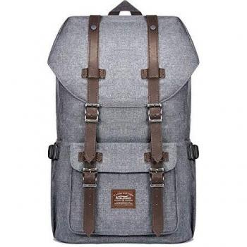 KAUKKO Sac à Dos Casual 15 pour Ordinateur Portable 20 litres Gris