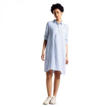 Blusenkleid aus Leinen in Blau