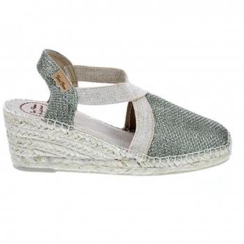 Toni Pons Alpargata Femme Triton Bleu/Blanc (Texte)