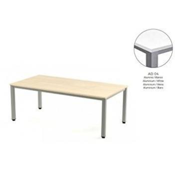 Mesa de Oficina Rocada Executive 200x100 cm Color Blanco/Aluminio