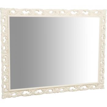 Italian Craftwood Hanging Mirror – Antique White
