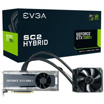 EVGA GeForce GTX 1080 Ti SC2 Hybrid Gaming DVI-D/3xDP PCI Express Graphics Card