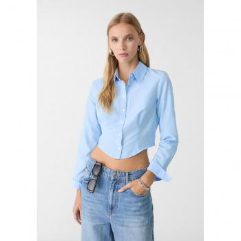 Camicia Celeste M Stradivarius Basic Short