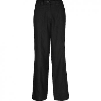 S.Oliver Stoffhose Regular Leinenhose mit weitem Bein Ziernaht