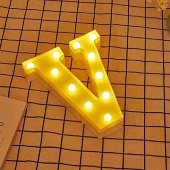 Letra V Iluminada Jandei 22 cm