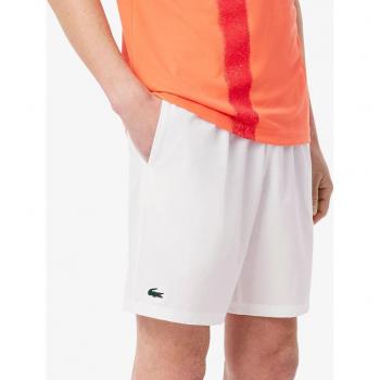 Pantalones cortos de tenis Lacoste Djokovic – Estilo blanco y naranja – XL