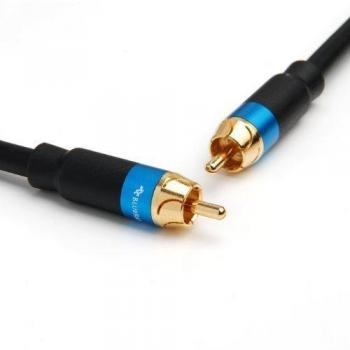 Gold Plated RCA to RCA Subwoofer Cable by BlueRigger