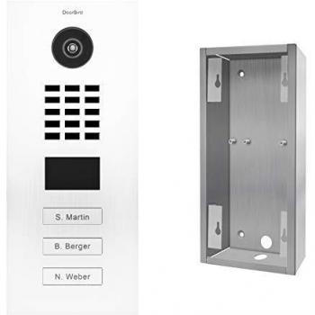 Videoportero IP con 3 Timbres y Timbre D2103V RAL 9016