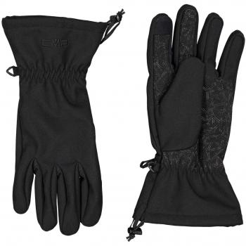 CMP Black Softshell Gloves for Boys 6-8 Years