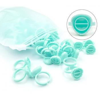Tasse à colle pour Extension de cils, 100 pièces, floraison rapide