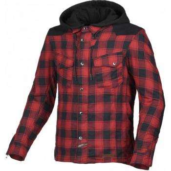 Macna Inland Motorrad Hoodie Rot-Schwarz M