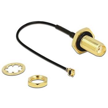Câble d’antenne coaxial SMA (F) vers I‑PEX (M), 10 cm – Noir