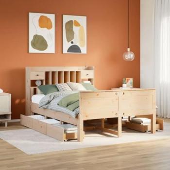 Compact Pine Bedroom Hub 140x190