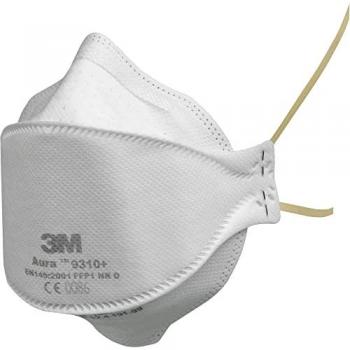 Masque respiratoire pliante Aura 9310+, type FFP1 NR‑D, sans valve d’expiration