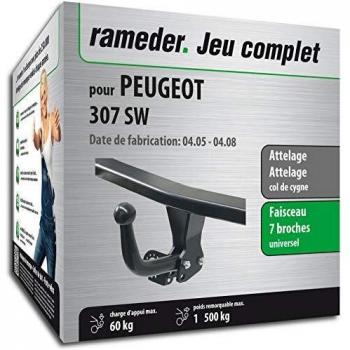 Rameder Attelage démontable avec Outil Peugeot 307 SW + Faisceau 7 Broches