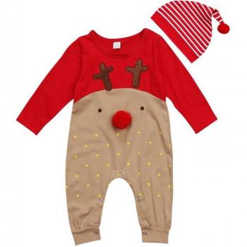 2Pcs Long Sleeve Baby Christmas Costume
