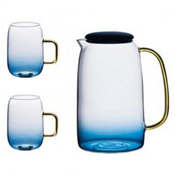 Bouteille en verre couleur marbre dégradé froide haute température FPing