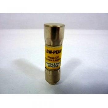 Bussmann Temporized Time-Delay Fuse, LP-CC-3 (10.3 x 38.1 mm), 3 A, 600 V/AC, 1 pc