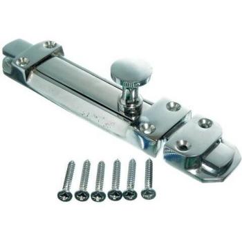 150 mm Tower Bolt Door Lock in Chrome Finish – 10‑Pack Screws