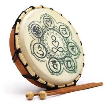 KDMD 25 cm Chakra Drum & Stick Bundle