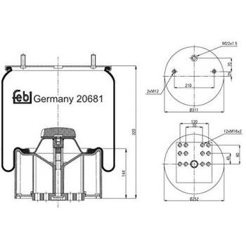 FEBI BILSTEIN 20681 Luftfederbalg