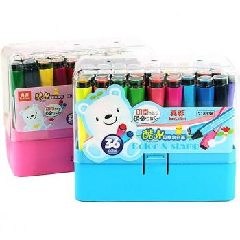 TrueColor 36-Color Watercolor Brush Pen Set for Kids