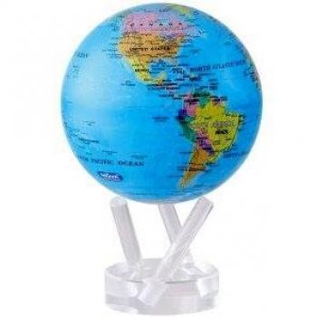 6 Inch MOVA Blue Political World Globe