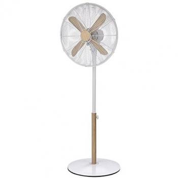 Pedestal Fan 16' White Scandi Wood Effect RHMPF1601WDW