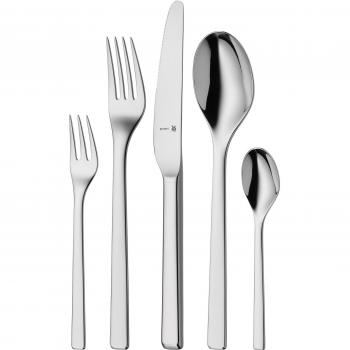 WMF Stratic Edelstahlbesteck 6‑Personen Set – 30 Stück mit Hohlheftmesser, poliert und kratzbeständig