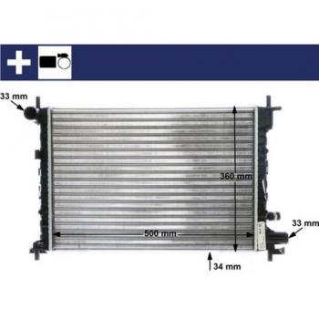 Radiateur moteur MAHLE 1001859-1012955