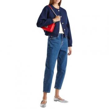 United Colors of Benetton Bomberjacke mit Knopfleiste in Strickware