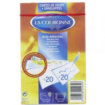 Lot de 20 cartes de visite avec 20 enveloppes 90 x 140 mm