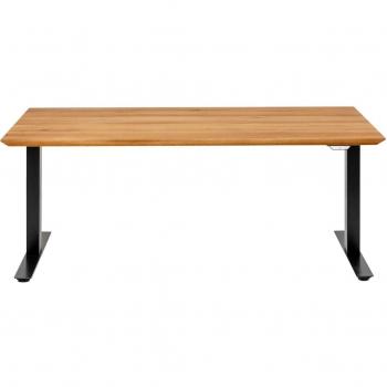 Bureau ajustable Kare Design en chêne et acier noir L180