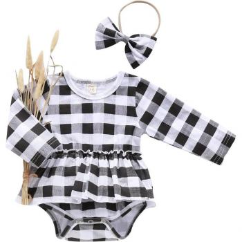 Winter Wonder Plaid Jumpsuit with Headband